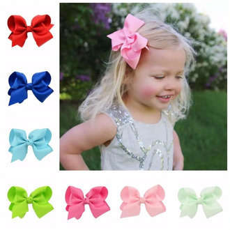 1Pc Solid Dovetail Ribbon Knot Ribbon Bow For Girls Handmade Hairband Clip Children Hairpins Kids Accessories Hair Pin