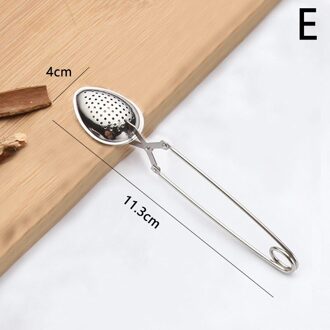 1Pc Spice Mesh Zetgroep Zilveren Bladeren Filter Rvs Filter Ball Mesh Kruiden Filter Lepel Zeef Keuken Tool