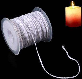 1Pc Spool Van Katoen Vierkante Gevlochten Kaars Wieken Core Voor Kaars Maken 2.5Mm 61M