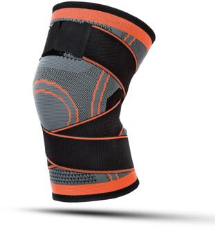 1Pc Sport Kniebeschermer Druk Kneepad Elastische Knie Pads Ondersteuning Mouwen Basketbal Volleybal Brace Training Fitness 1 stuk oranje M