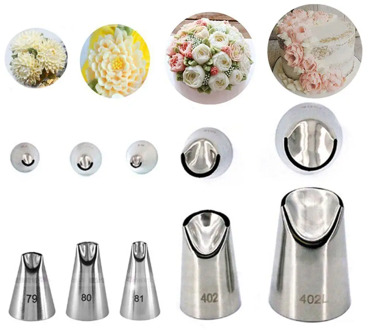 1PC Stainless Steel Drop Flower Tips Cake Nozzle Cupcake Sugar Crafting Icing Piping Nozzles Molds Pastry Tool Drop Shipping