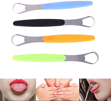 1pc Stainless Steel Tongue Scraper With Portable Travel Case Tongue Cleaner Oral Tongue Brush For Adult Fresh Breath