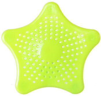 1Pc Star Badkamer Afvoer Haar Catcher Bad Stopper Plug Gootsteenzeefje Filter Douche Haar Stop Keuken Badkamer Accessoires groen