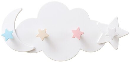 1Pc Star Moon Cloud Shape Nail-Gratis Muur Haak Kinderkamer Decor Sleutel Opknoping Hanger Keuken Opslag Haak hoed Kleding Opslag Plank