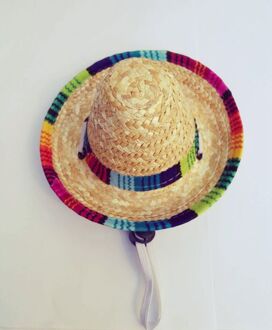 1Pc Stijl Mini Honden Stro Hoed Kat Zonnehoed Beach Party Stro Hoeden Honden Hawaii Stijl Hoed voor Honden Grappige Accessoires