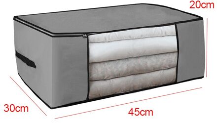 1PC Storage Oxford Bag For Clothes Blanket Portable Non-woven Folding Clothes Pillow Quilt Blanket Storage Box Organizer Bag B 45x30x20cm
