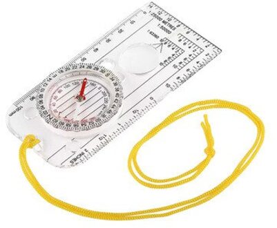 1Pc Tekening Schaal Kompas Opvouwbare Kaart Heerser Gesp Auto Camping Wandelen Wijzend Gids Draagbare Handheld Kompas 1stk