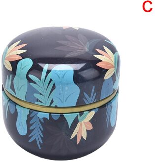 1Pc Thee Containers Japanse Stijl Kruiden Kleine Snoep Snacks Ronde Blikjes Mini Draagbare Blik Blikjes Verpakking Multicolor