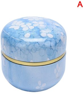 1Pc Thee Containers Japanse Stijl Kruiden Kleine Snoep Snacks Ronde Blikjes Mini Draagbare Blik Blikjes Verpakking Multicolor