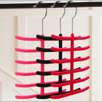 1Pc Tie Belt Handdoek Velvet Gevlokt Antislip Sjaal Ceintuur Kleerhanger Rekken Houders Mz 004