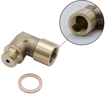 1Pc Tioodre Hoge Auto Zuurstof Sensor Extender Messing Verstelbare 90 Graden Hoek Bung Met Uitbreiding Spacer Voor voertuig