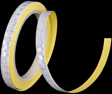 1Pc Tl MTB Fiets Reflecterende Stickers Fietsen Motorfiets Strip Decal Tape Veiligheid zilver