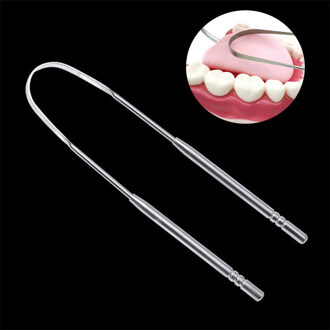 1PC Tongreiniger Rvs Dental Care Tool Goede Adem Cleaner Schraper Handvat Hygiëne Tandenborstel Tong Applicator