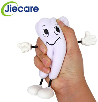 1pc Tooth-figure Squeeze Toy Soft PU Foam Tooth Doll Model Shape Dental Clinic Dentistry Promotional Item Dentist Gift