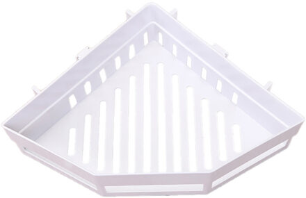 1Pc Traceless Plastic Badkamer Keuken Opslag Rack Organizer Douche Plank Badkamer Mand Houder Badkamer Accessoires #45 wit