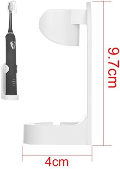 1Pc Traceless Stand Rack Tandenborstel Organizer Elektrische Tandenborstel Muur Gemonteerde Houder Ruimtebesparend Badkamer Accessoires B-wit