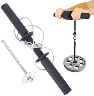 1Pc Training Fitness Strengthener Arm Blaster Sterke Power Stok Pull Touw Pols Roller Onderarm Workout Hand Gripper