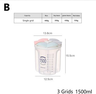 1Pc Transparant Voedsel Opbergdoos Keuken Opbergdoos Graan Opslagtank Vochtbestendige Verzegelde Blikken Organisatoren Keuken Benodigdheden