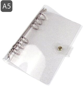 1Pc Transparante Kleur Plastic Clip Bestandsmap A5/A6 Notebook Losbladige Ringband Planner Agenda School Kantoor levert