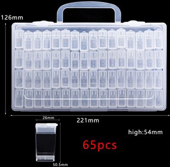 1Pc Transparante Nail Art Lege Case Voor Opslag Nail Art Accessoires Strass Gem Diy Sieraden Accessoire Plastic Organizer Box DK2186-19
