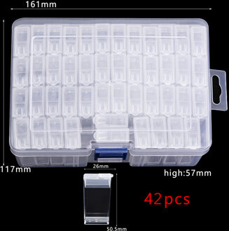 1Pc Transparante Nail Art Lege Case Voor Opslag Nail Art Accessoires Strass Gem Diy Sieraden Accessoire Plastic Organizer Box DK2186-20