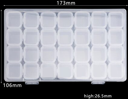 1Pc Transparante Nail Art Lege Case Voor Opslag Nail Art Accessoires Strass Gem Diy Sieraden Accessoire Plastic Organizer Box DK444