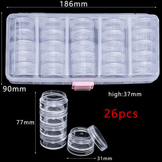 1Pc Transparante Nail Art Lege Case Voor Opslag Nail Art Accessoires Strass Gem Diy Sieraden Accessoire Plastic Organizer Box TS3267