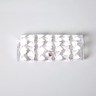 1Pc Transparante Plastic Bril Protector Case Metalen Knop Zonnebril Doos Kawaii Stationair Fruit Dier Etui konijn