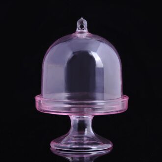 1Pc Transparante Plastic Lade Snoep Doos Voor Diy Wedding Candy Box Baby Shower Verjaardag Gasten Box Party levert roze