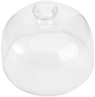 1Pc Transparante Stofdicht Glas Cover Voedsel Taart Cover Duurzaam Voedsel Beschermende Cover (Diameter 13Cm, hoge 11Cm, Pack)