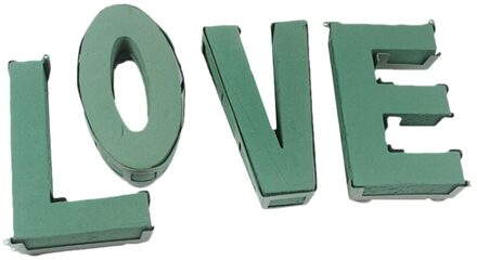 1Pc Trouwauto Bloemen Modder Auto Hoofd Bloem Decoratie Plaat Diy Bloemen Bloemschikken Modder Creatieve Diy Bloem Modder Met zuignap F groen LOVE