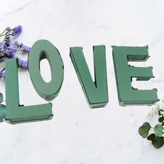 1Pc Trouwauto Bloemen Modder Auto Hoofd Bloem Decoratie Plaat Diy Bloemen Bloemschikken Modder Creatieve Diy Bloem Modder Met zuignap groen LOVE