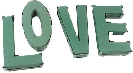 1Pc Trouwauto Bloemen Modder Auto Hoofd Bloem Decoratie Plaat Diy Bloemen Bloemschikken Modder Creatieve Diy Bloem Modder Met zuignap groen LOVE