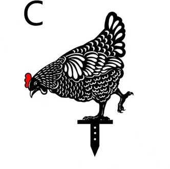 1Pc Tuinieren Ornamenten Kip Yard Art Outdoor Tuin Achtertuin Gazon Decor Metalen Hen Yard Decor Pasen Decoraties