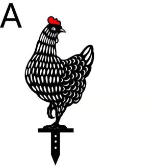 1Pc Tuinieren Ornamenten Kip Yard Art Outdoor Tuin Achtertuin Gazon Decor Metalen Hen Yard Decor Pasen Decoraties