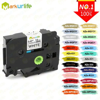 1PC TZe-231 Compatible for Brother P-touch Printer Label Tape Tze-231 Tz-231 12mm Black on White TZ TZe 231 Laminated Ribbons