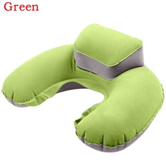 1Pc U Vormige Reiskussen Car Air Flight Opblaasbare Kussens Neksteun Hoofdsteun Kussen Zachte Verpleging Kussen Zwart 22