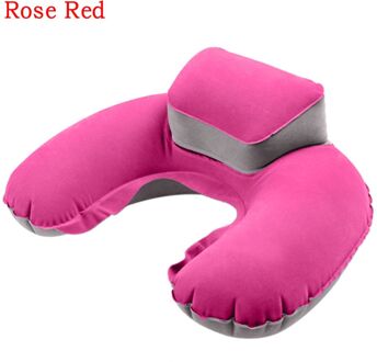 1Pc U Vormige Reiskussen Car Air Flight Opblaasbare Kussens Neksteun Hoofdsteun Kussen Zachte Verpleging Kussen Zwart 22