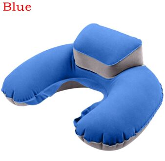 1Pc U Vormige Reiskussen Car Air Flight Opblaasbare Kussens Neksteun Hoofdsteun Kussen Zachte Verpleging Kussen Zwart 22