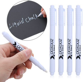1Pc Uitwisbare Witte Kleur Liquid Chalk Pen Voor Krijtbord Zwart Board Milieu Marker Pennen School Office Supply