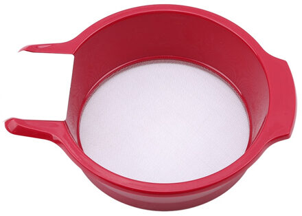 1pc Ultra-fijne Roestvrijstalen Gaas Zifter Handleiding Zeven Plastic Meel Shaker met Schrapers Keuken Gadget Bakken Tools