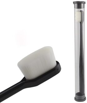 1Pc Ultra-Fijne Tandenborstel Super Zachte Tandenborstel Met Houder Antibacteriële Draagbare Orale Borstel Voor Oral Care Tools 1stk zwart Regular