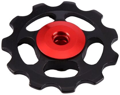 1Pc Ultralight Mtb Fiets Derailleur 11T Aluminium Bike Bearing Neuswiel Achterderailleur Outdoor Fiets Onderdelen zwart rood