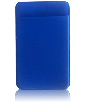 1PC Unisex Elastische Mobiele Telefoon Id-kaart Houder Wallet Credit Pocket Sticker Bankkaart Geval Creditcard Zak kleurrijke Blauw