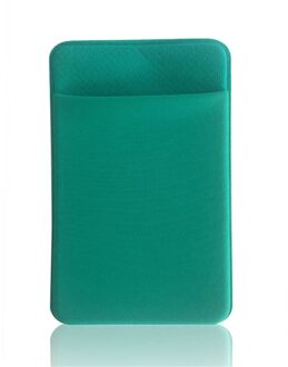1PC Unisex Elastische Mobiele Telefoon Id-kaart Houder Wallet Credit Pocket Sticker Bankkaart Geval Creditcard Zak kleurrijke Groen