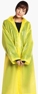 1Pc Unisex Eva Regenjas Verdikte Waterdichte Poncho Jas Volwassen Transparante Camping Capuchon Wegwerp Regenjas 1stk geel