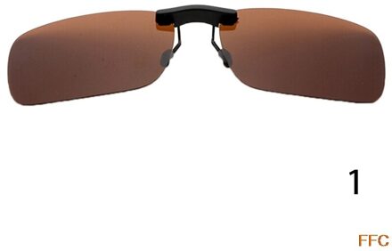 1Pc Unisex Gepolariseerde Clip Op Rijden Bril Zonnebril Dag Vision Uv400 Lens Night Rijden P1