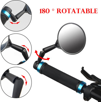 1Pc Universal Bicycle Rearview Handlebar Mirrors Cycling Rear View Mirror Adjustable MTB Bike Silicone Handle Rearview Mirror