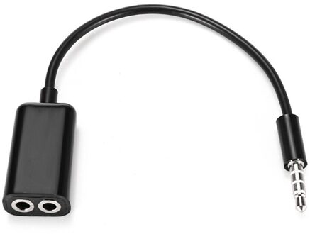 1Pc Universele 3.5Mm Audio Kabel Dubbele Oortelefoon Met Y Splitter Kabel Snoer Adapter Jack Plug Te Dragen rond Wit Zwart