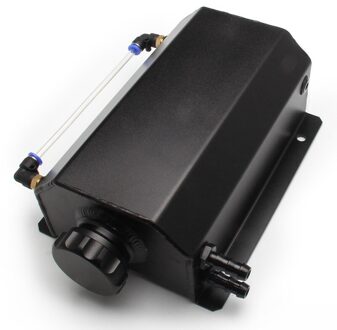 1Pc Universele Aluminium Auto 1L 2L Motorolie Vangst Kan Breather Tank Koelvloeistof Herstel Water Fles Kan Gepolijst Reservoir 1L zilver